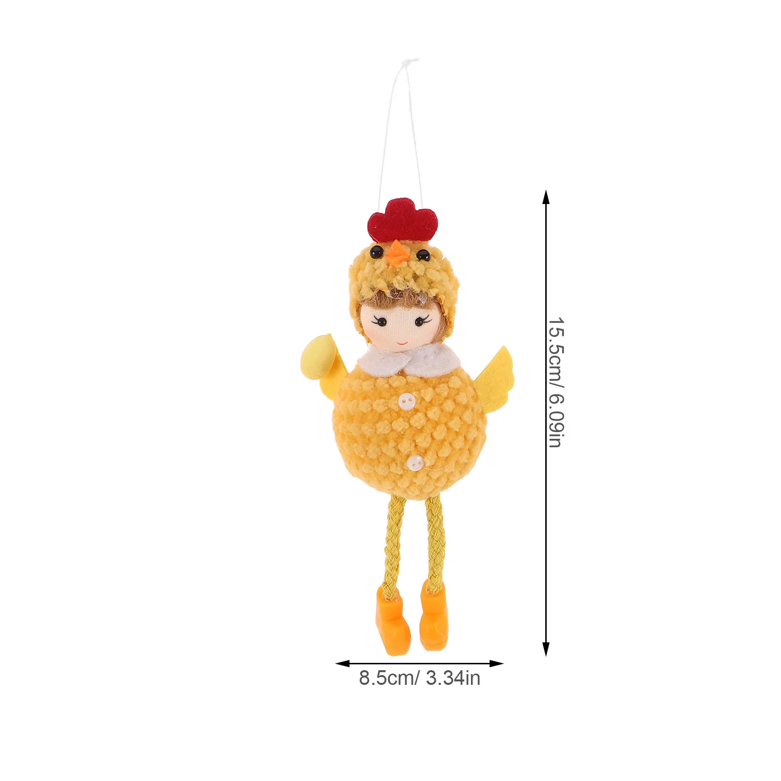 Adornos de Pascua para colgar con pollito y sombrero