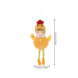 Adornos de Pascua para colgar con pollito y sombrero