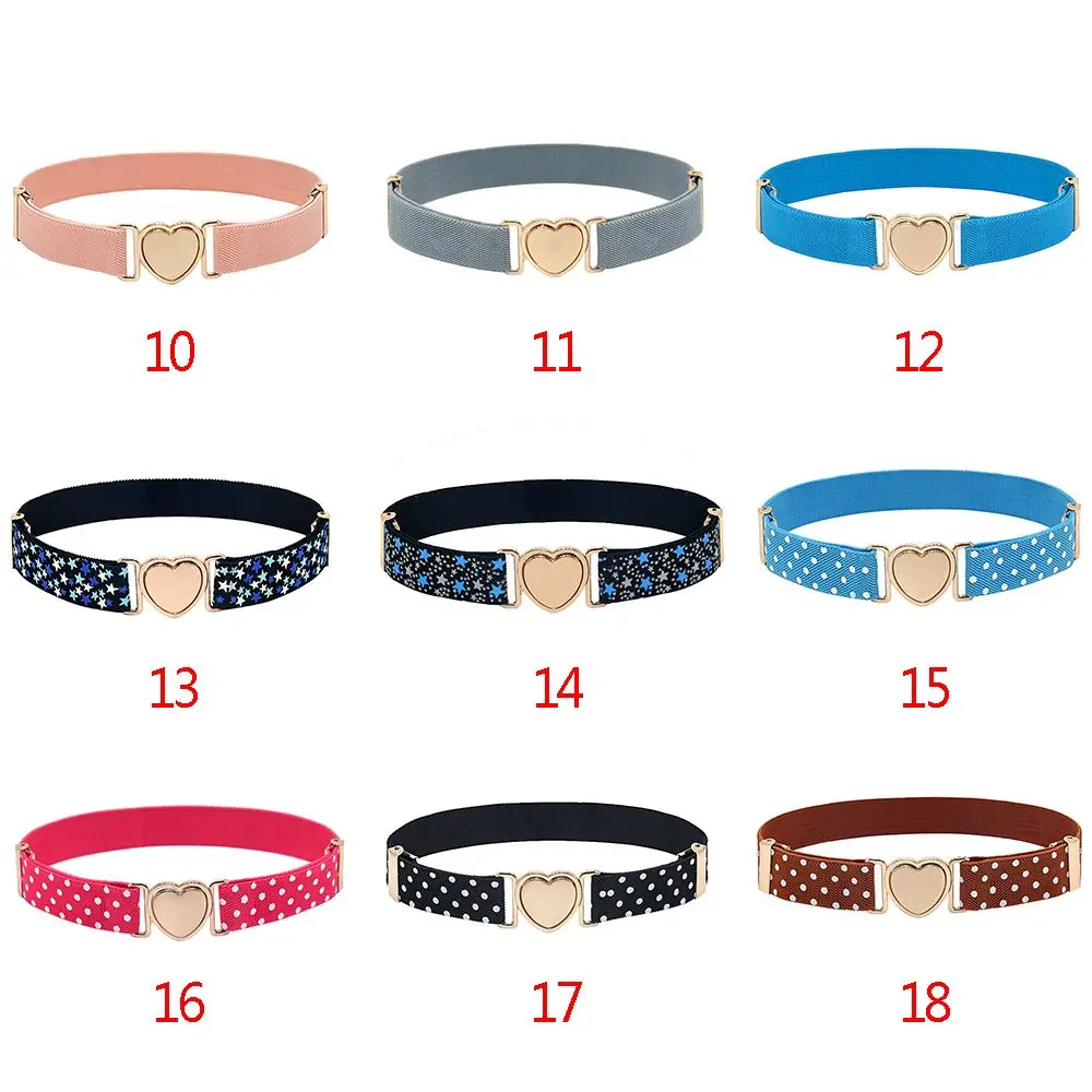Cinturón elástico infantil con corazón – Complemento para vestidos - imagen 2