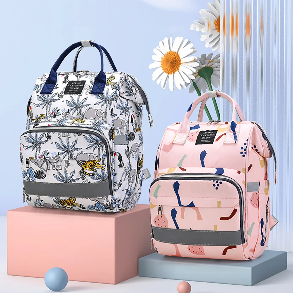 Bolso de mamá amplio con doble asa y compartimentos para bebé - imagen 3