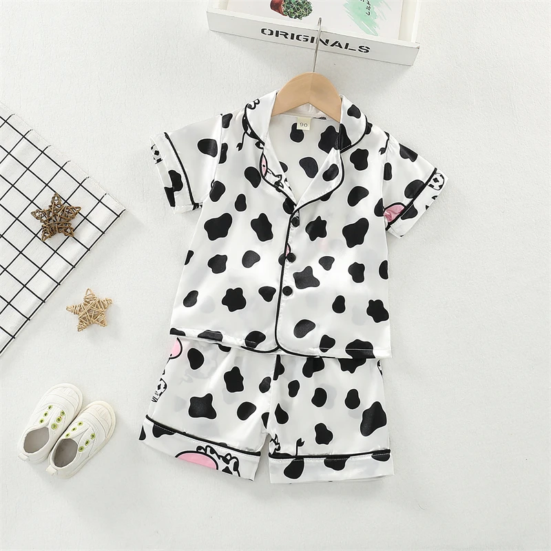 Conjunto de verano infantil: camisa y shorts para niñas y niños