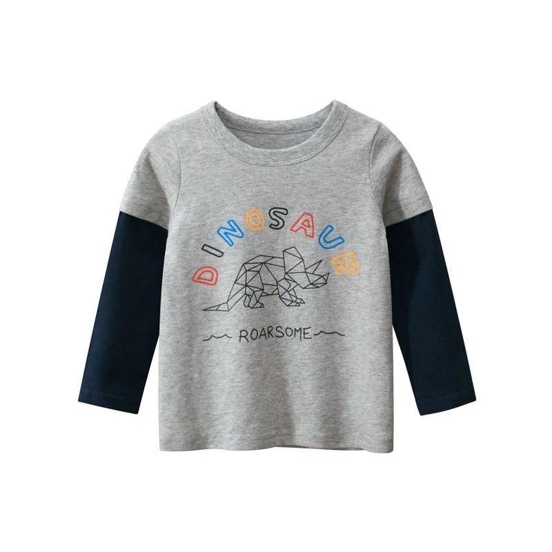 Camiseta de manga larga infantil para niño estilo americano