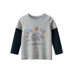 Camiseta de manga larga infantil para niño estilo americano