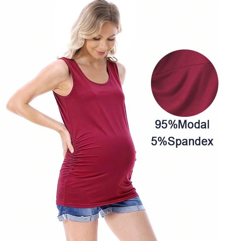 Camisola de maternidad veraniega sin mangas con gran elasticidad - imagen 5