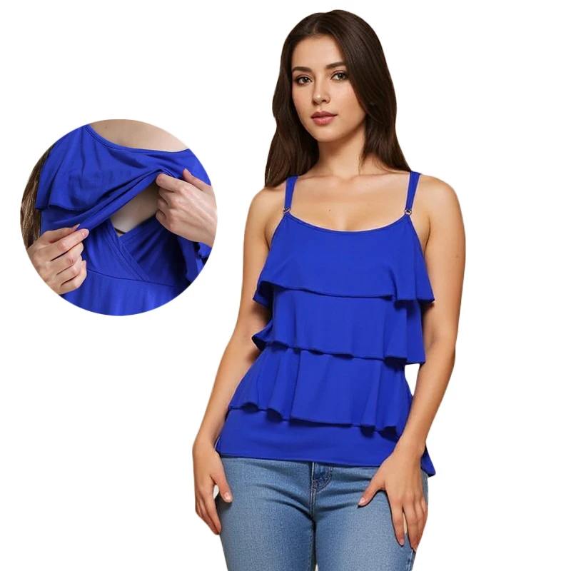 Camiseta de lactancia de tirantes de verano – suave y cómoda - imagen 4