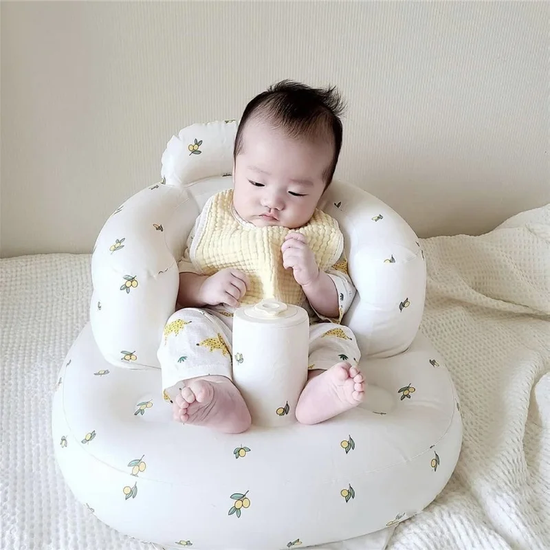 Asiento de bebé inflable multifunción para baño y alimentación