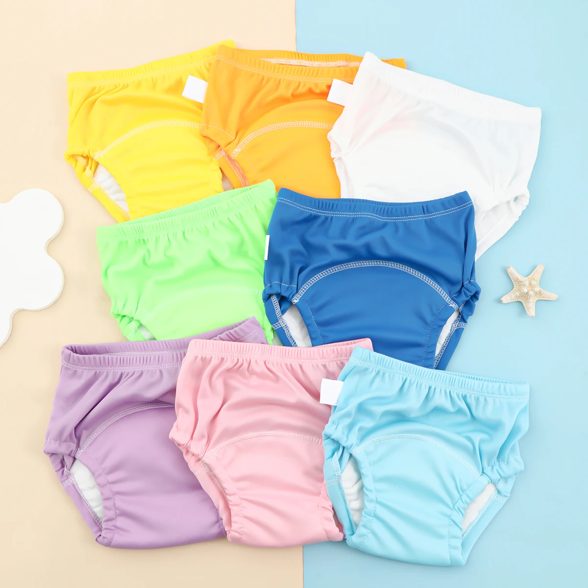 Pantalones de entrenamiento reutilizables impermeables para bebé