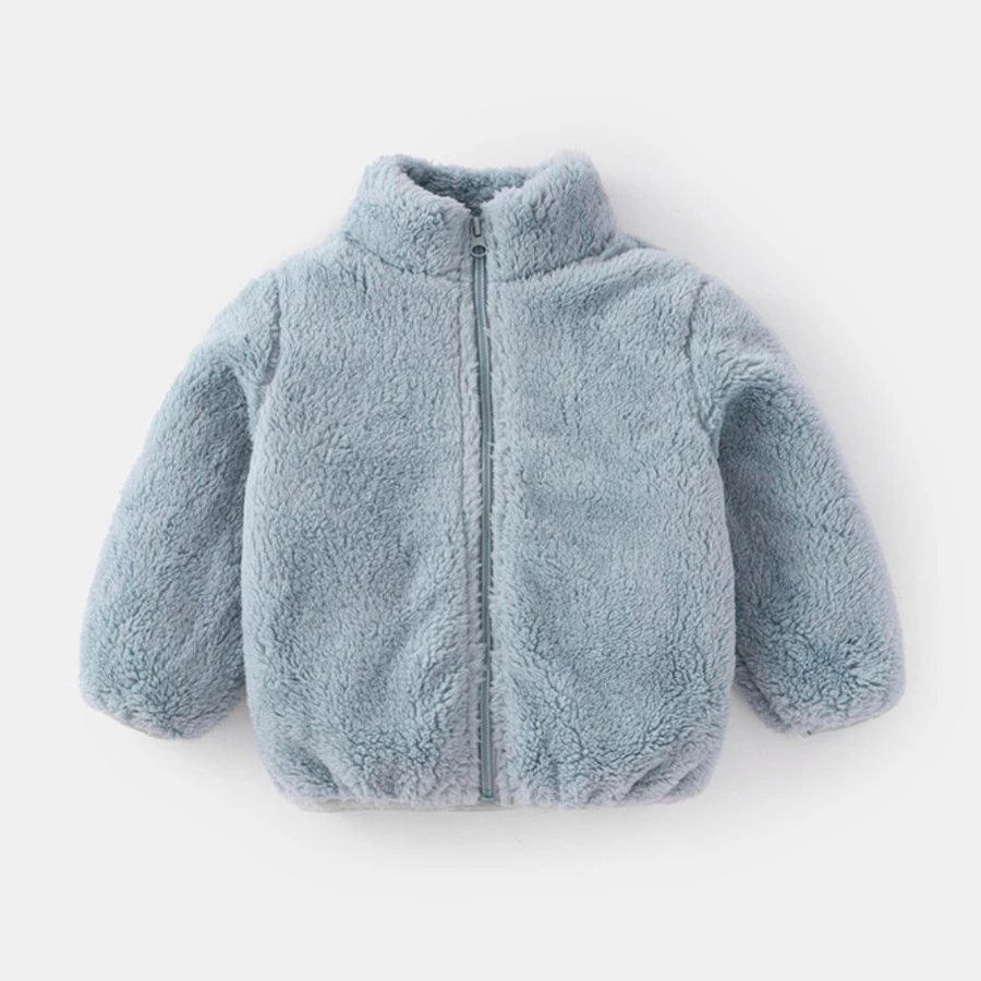 Abrigo de felpa cálido para niños – Chaqueta casual de otoño - imagen 4