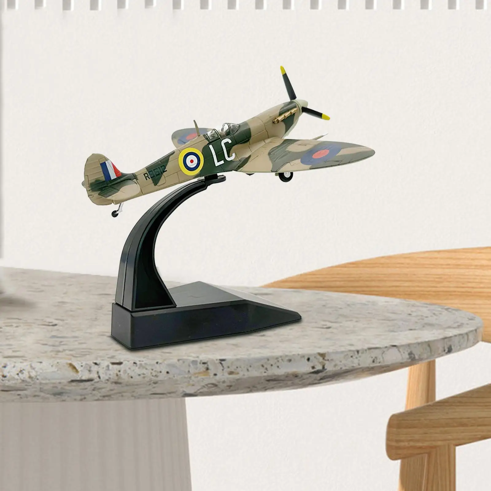 Spitfire modelo de avión realista con soporte, coleccionable - imagen 5