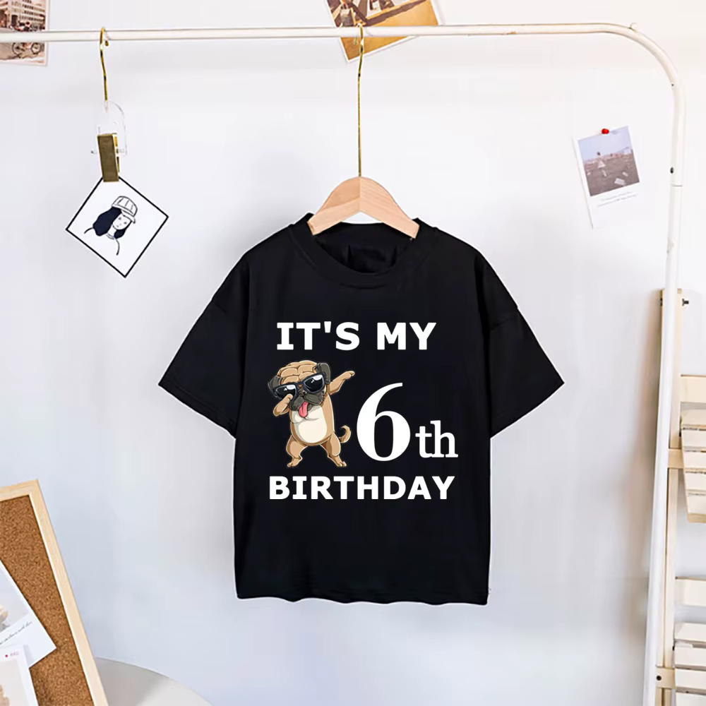Camiseta cumpleaños Bulldog para niño – Estilo salvaje - imagen 4
