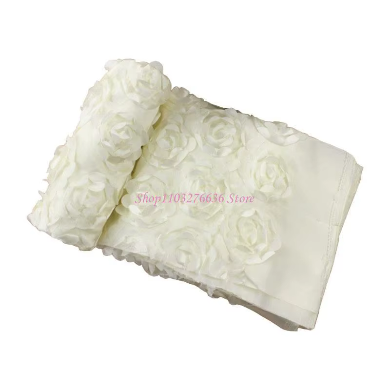 Accesorios de fotografía para recién nacido con manta de flores - imagen 4