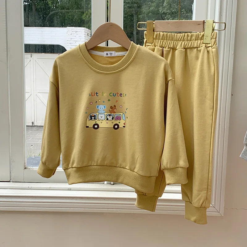 Chándal de otoño para niños y niñas con sudadera estampada - imagen 4
