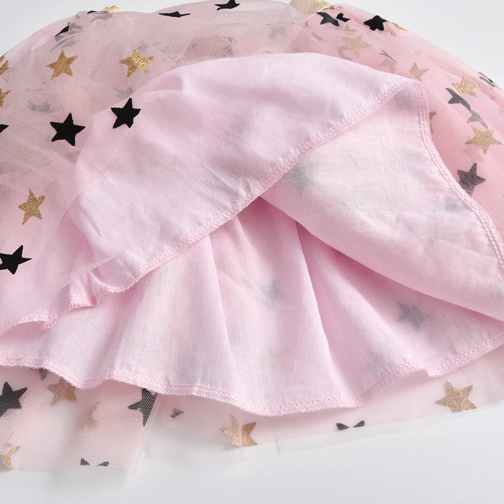 DXTON minifalda de tul con estampado de estrellas para niñas - imagen 4