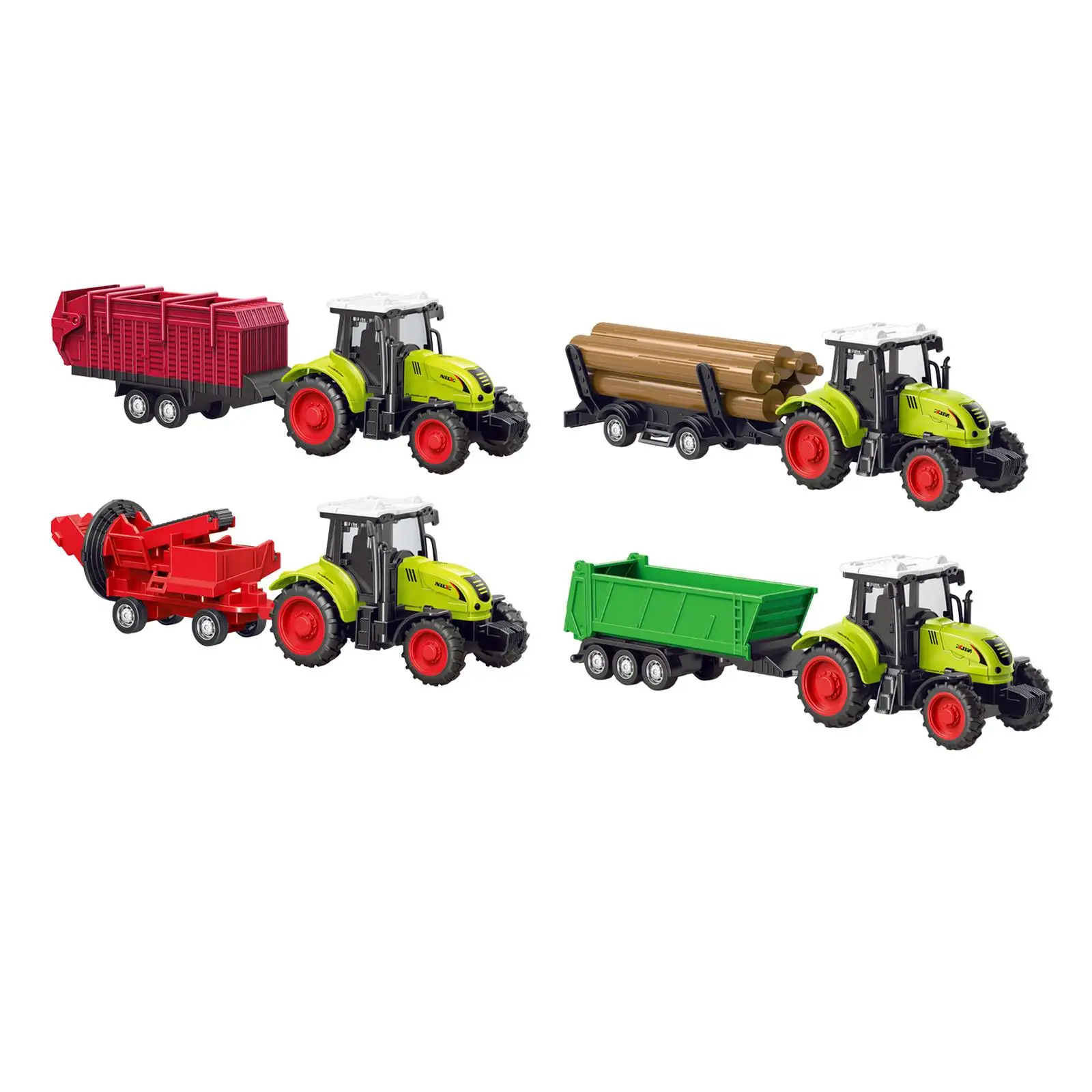 Juguete de tractor empuja y avanza para niños granjero educativo - imagen 2