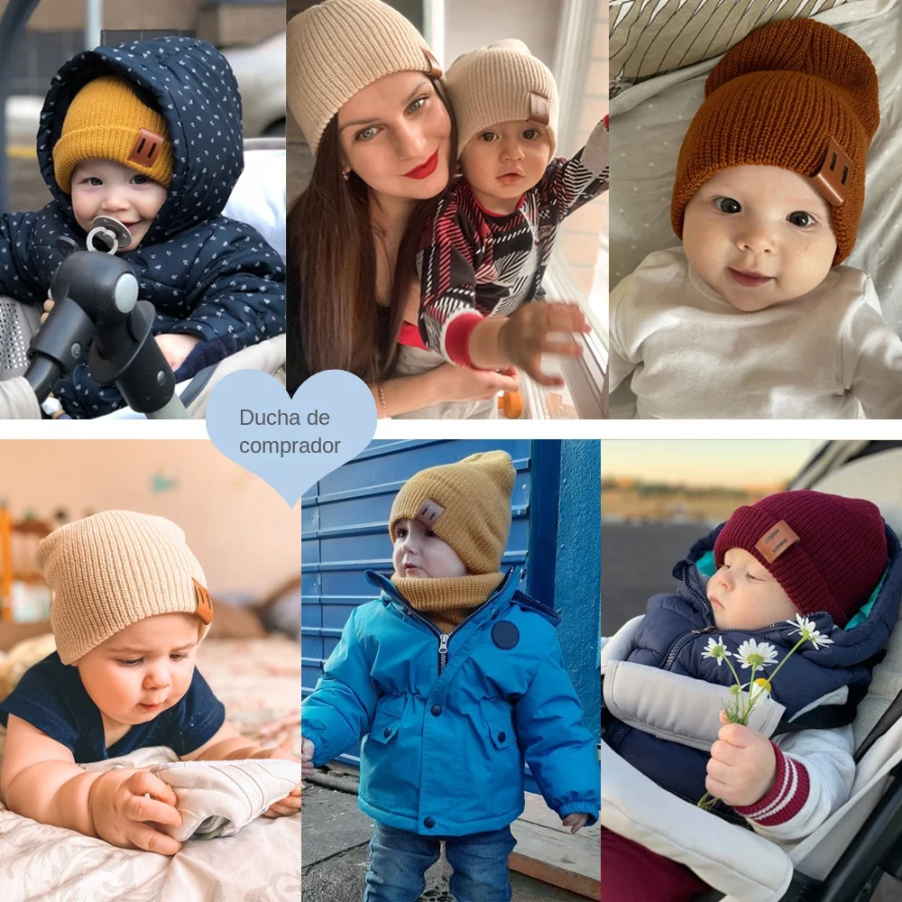 Gorro de punto de bebé para invierno y primavera con ajuste elástico - imagen 5