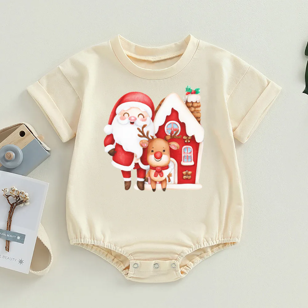 Mono navideño bebé Papá Noel con burbujas estilo retro - imagen 3