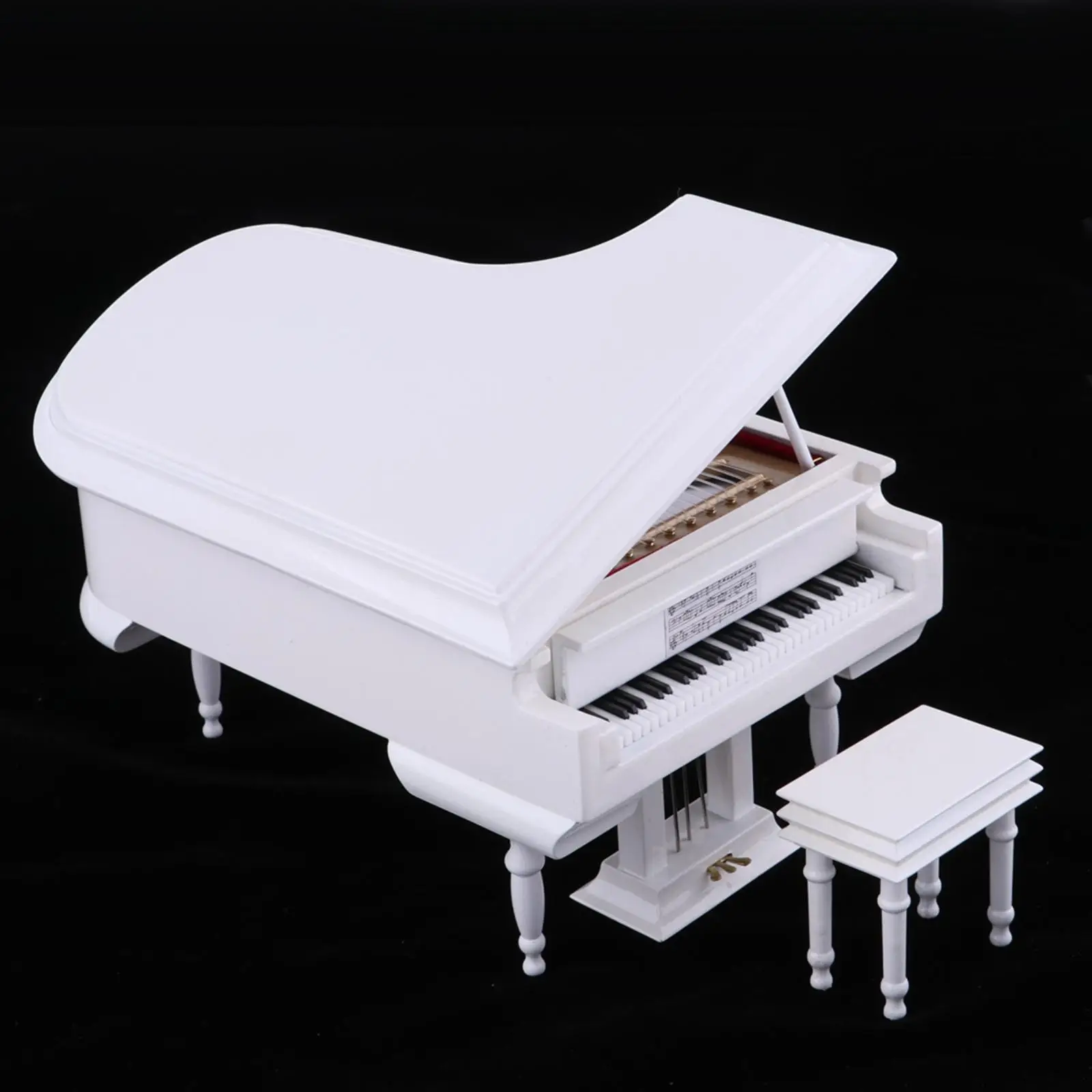 Mini piano decorativo a escala 1/12 para casa de muñecas
