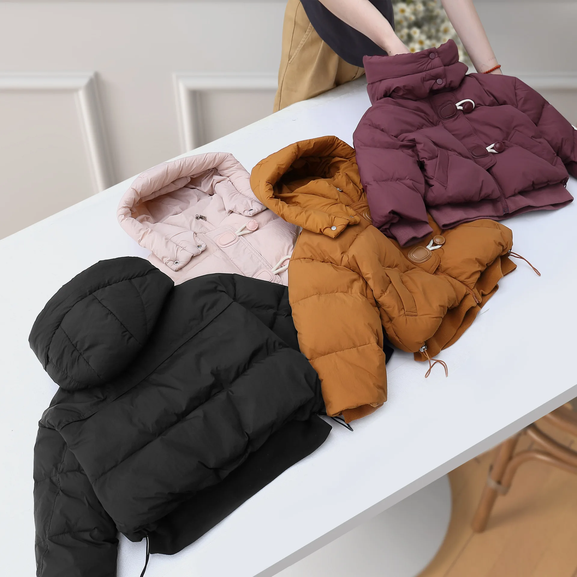 Abrigo de invierno con capucha para niños y niñas cálido - imagen 5