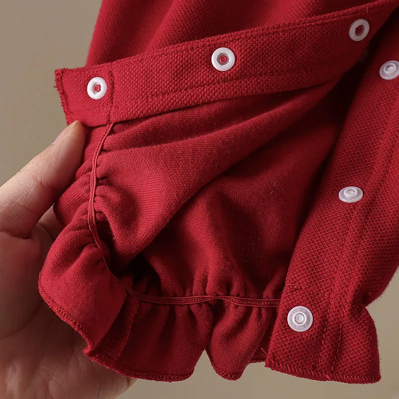 Mono bebé de manga larga con lazo y bordado estilo chino para niña - imagen 5