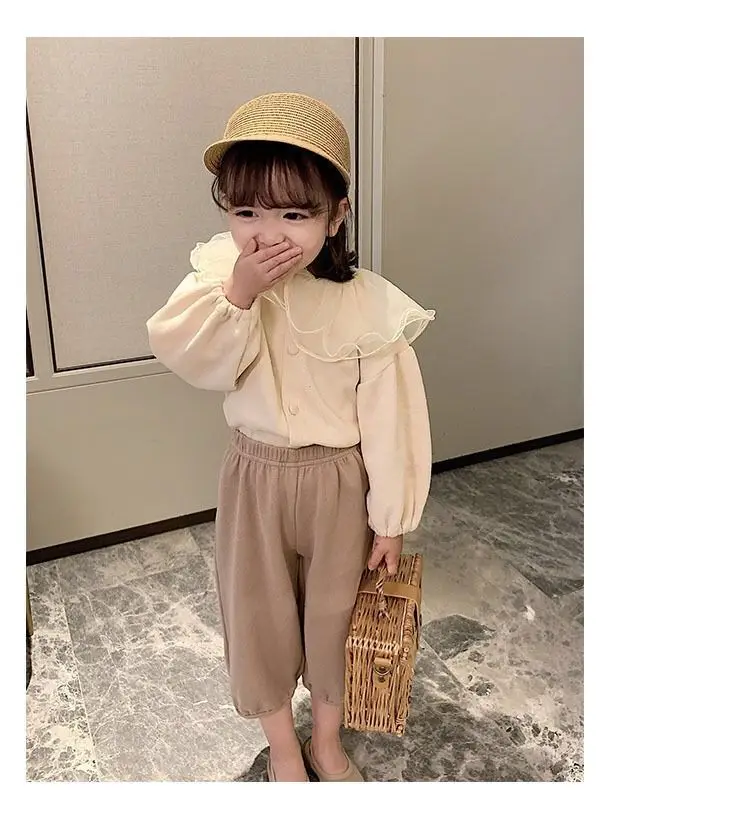 Chaqueta cárdigan niña con solapa de encaje – Otoño Invierno - imagen 4