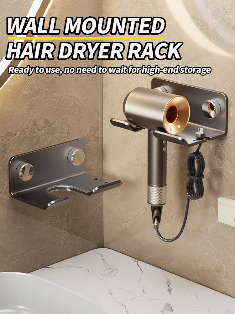Soporte para secador de pelo autoadhesivo con organizador de cable - imagen 5