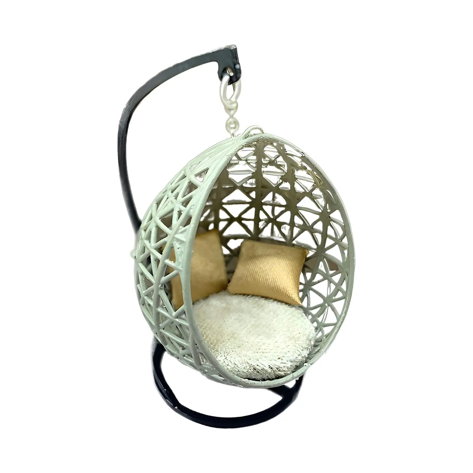 Resin Craft Hanging Chair for Miniature Scenery and Dollhouse Accessories