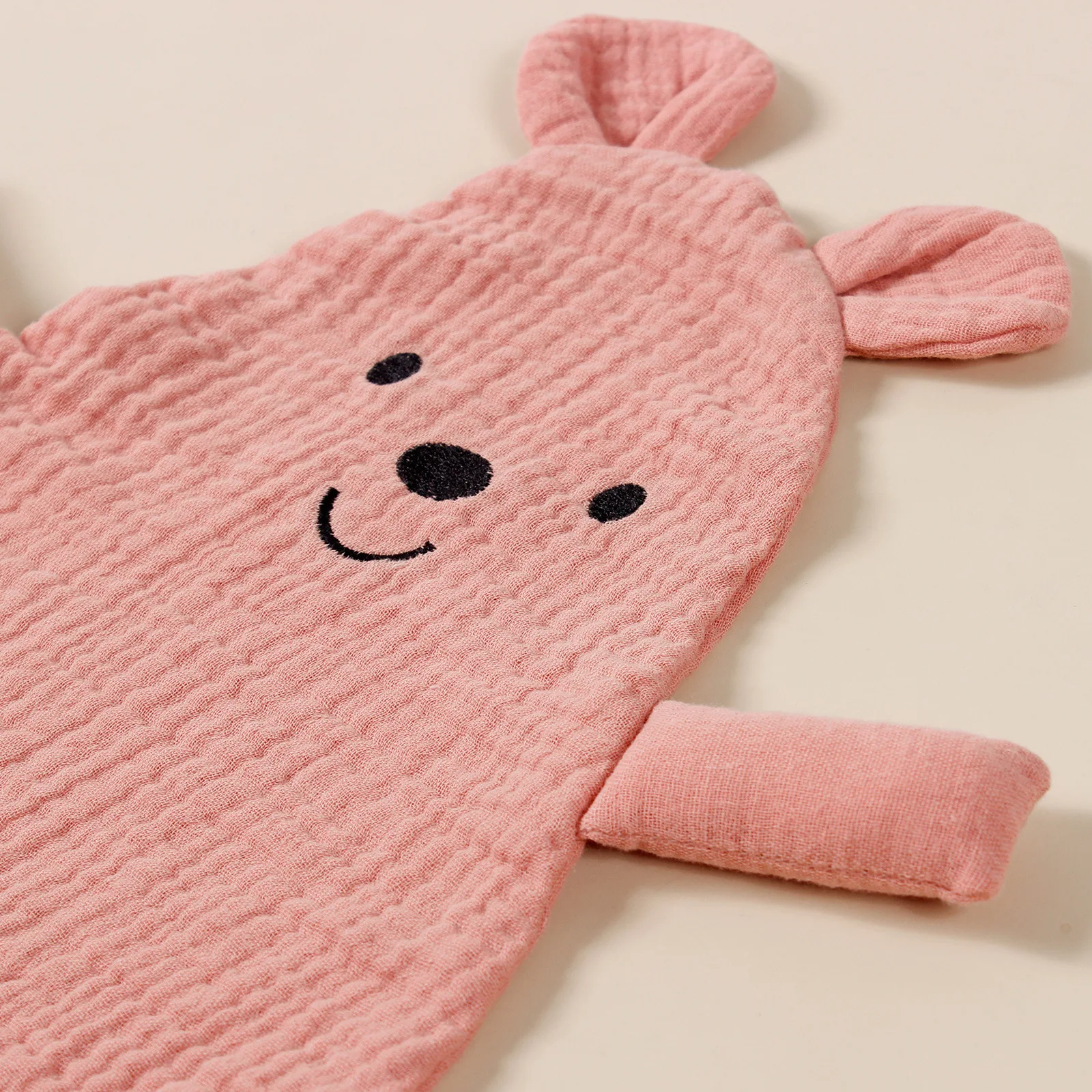Edredón de algodón para bebé con orejas de conejo – Oso peluche - imagen 2