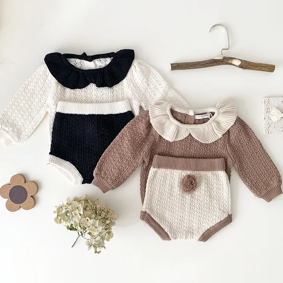 Milangel conjunto punto niña: suéter y bombachos acolchados - imagen 2