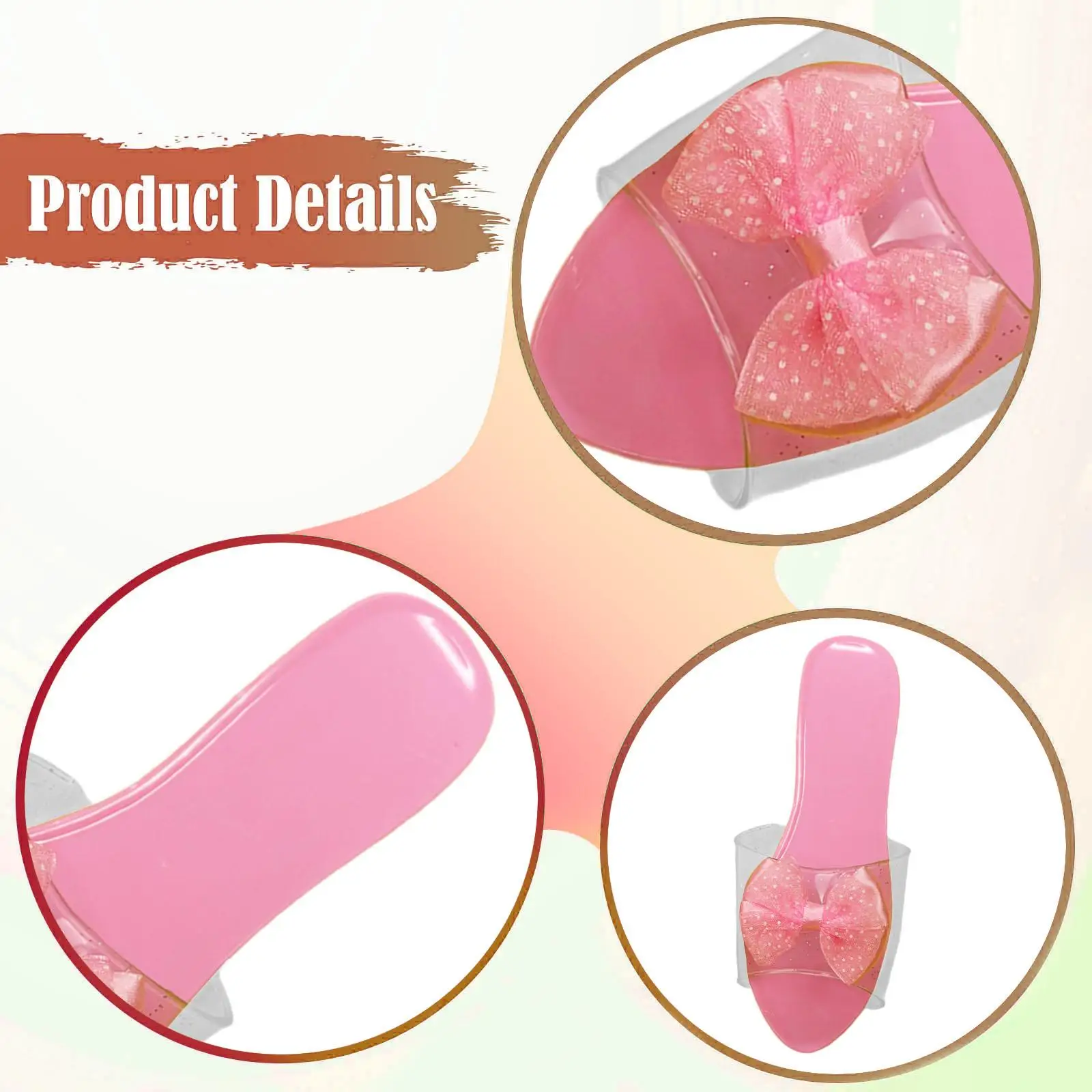 Sandalias de gelatina para niñas estilo princesa para disfraz fiesta - imagen 3