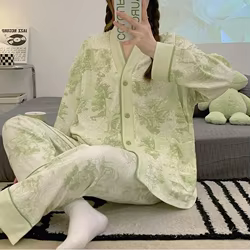 Pijamas de lactancia de algodón para otoño – prematales y postnatales