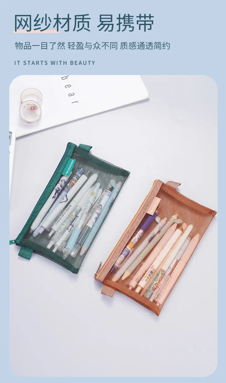 Estuche de papelería portátil de gran capacidad