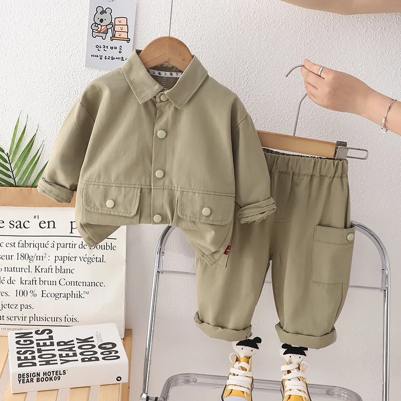 Conjunto de bebé chaqueta y pantalón para primavera y otoño - imagen 2