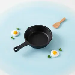 Sartén de juguete para cocina infantil miniatura realista fina