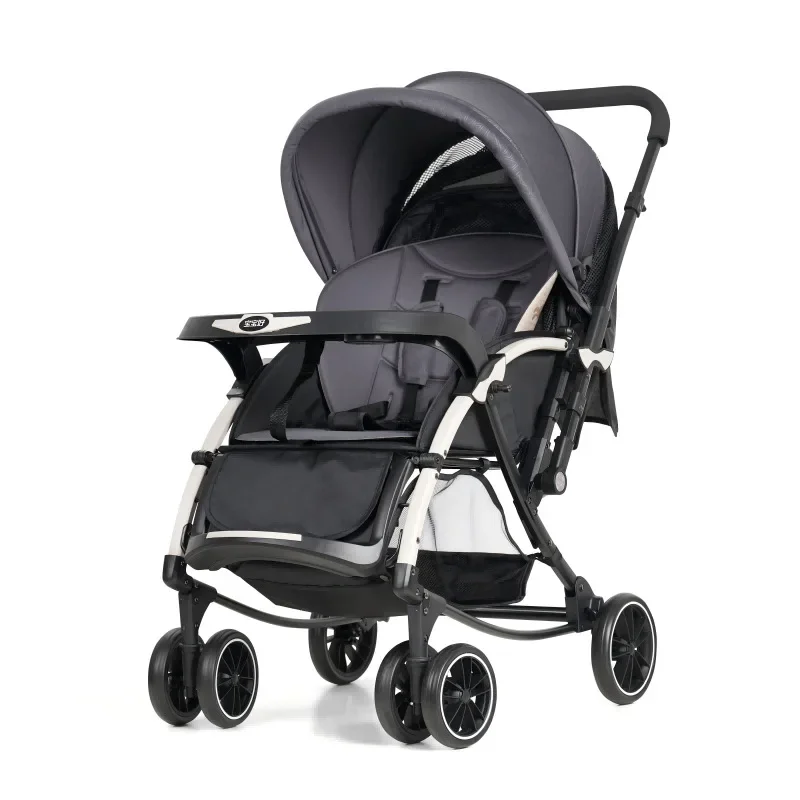 Cochecito bebé bidireccional con mecedora convertible abatible - imagen 2
