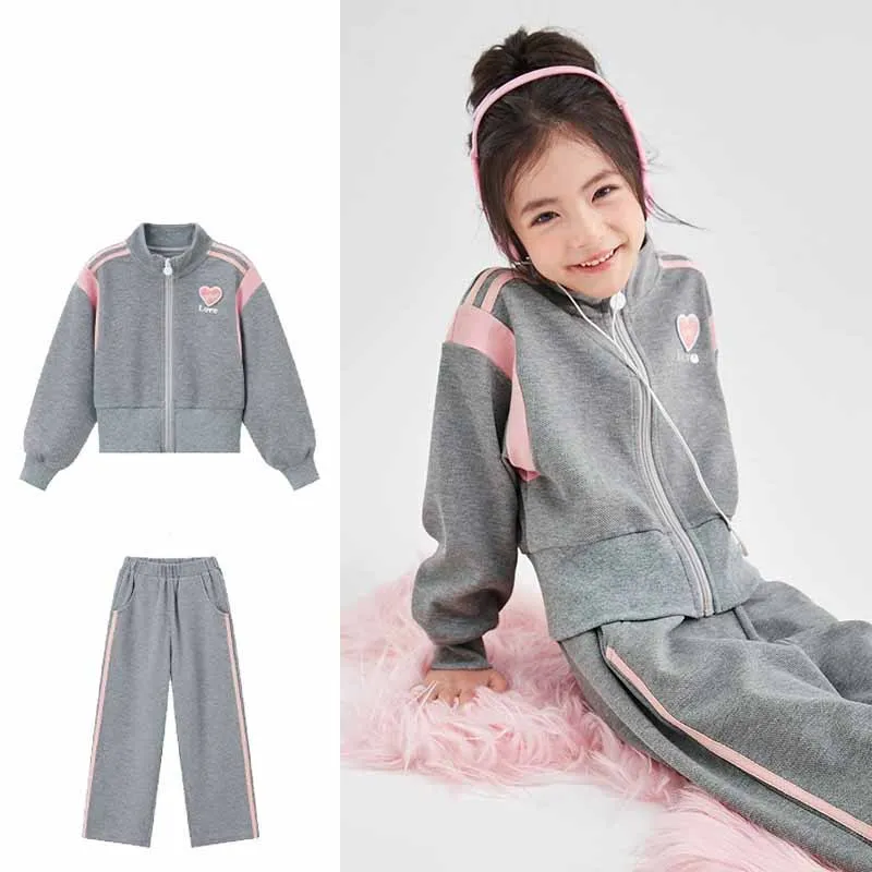 Conjunto de otoño para niñas con sudadera y pantalón - imagen 2