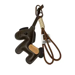 Colgante para bolso con caballo vintage y cuerda de nailon trenzada