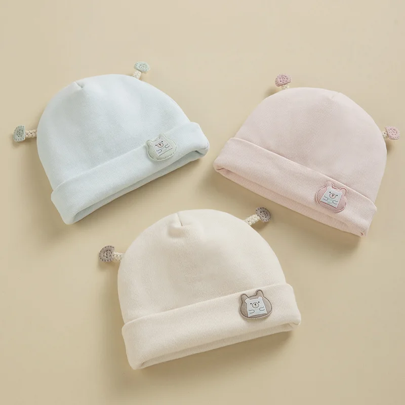 Gorro de oso para bebé – Algodón suave 0-6 meses - imagen 5