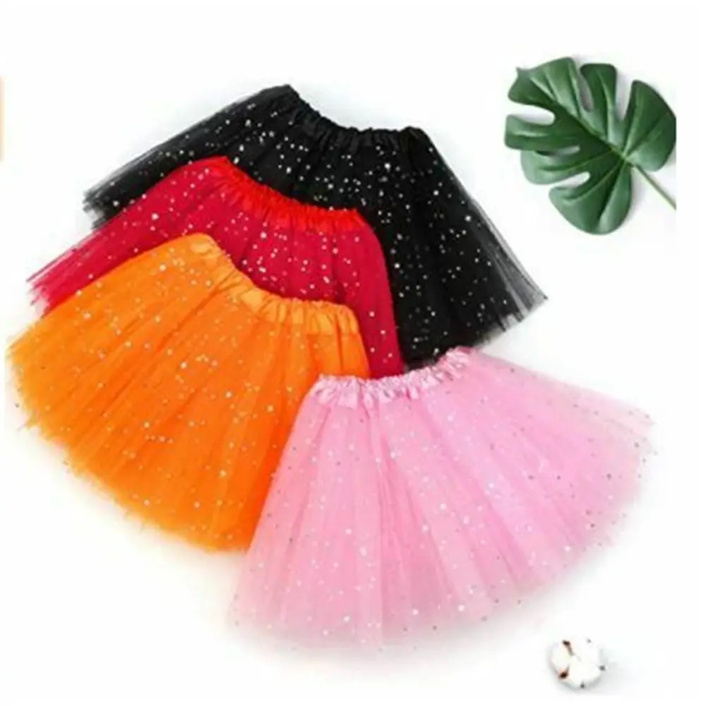 Falda tutú infantil con purpurina y lentejuelas para niña elegante - imagen 2