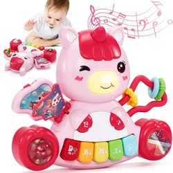 Piano unicornio con luces y música para bebé – Juguete educativo