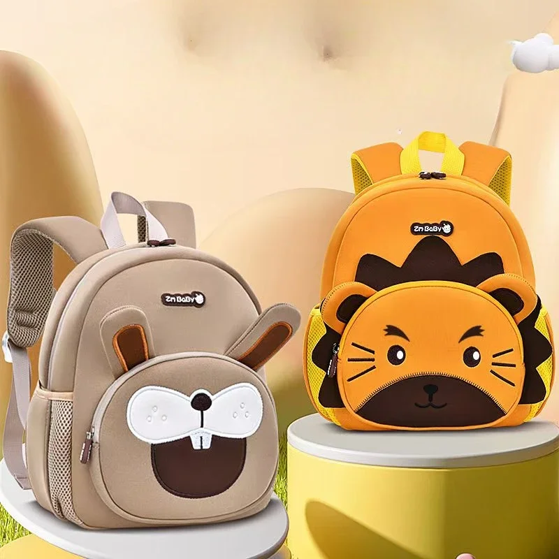 Mochila infantil impermeable con motivo animal para guardería - imagen 4