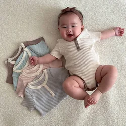 Mono de verano a rayas para bebé niña – Algodón cómodo y fresco