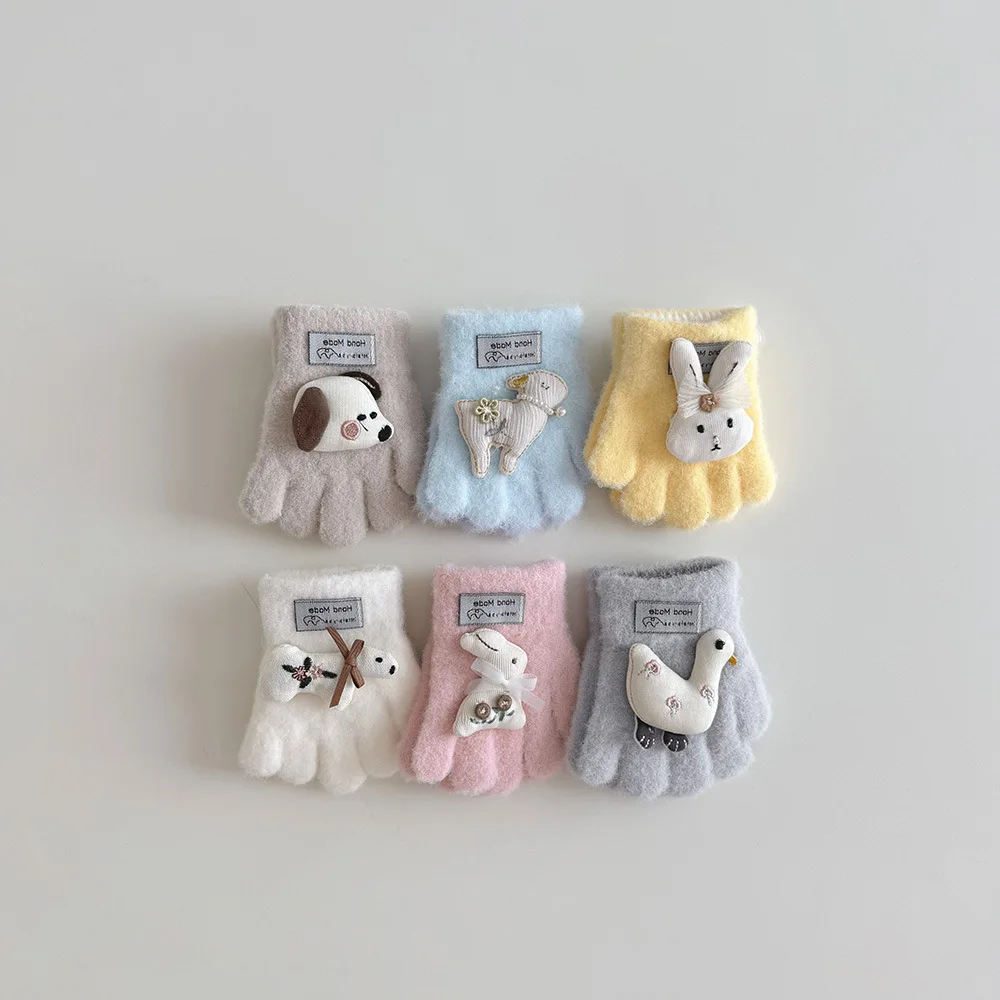 Guantes térmicos infantiles con diseño de animales