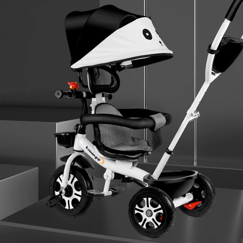 Triciclo evolutivo bidireccional con capota para niños de paseo - imagen 5