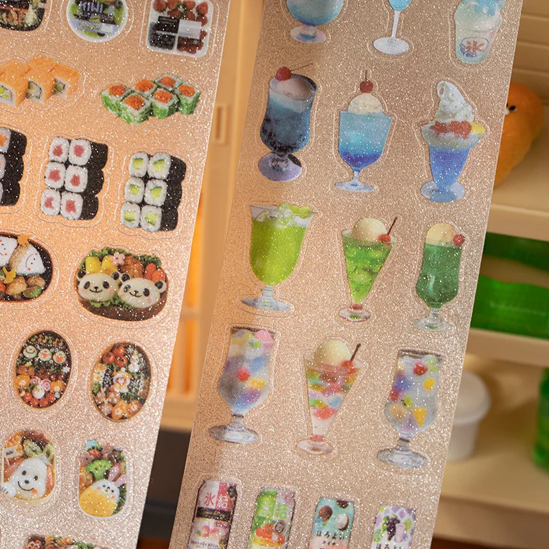 Pegatinas infantiles vintage con purpurina para manualidades - imagen 5