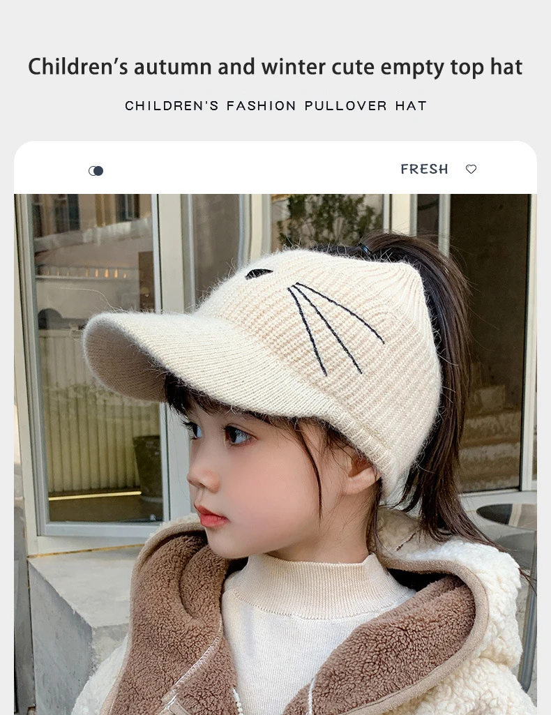 Gorra infantil para exteriores con estilo de punto liso
