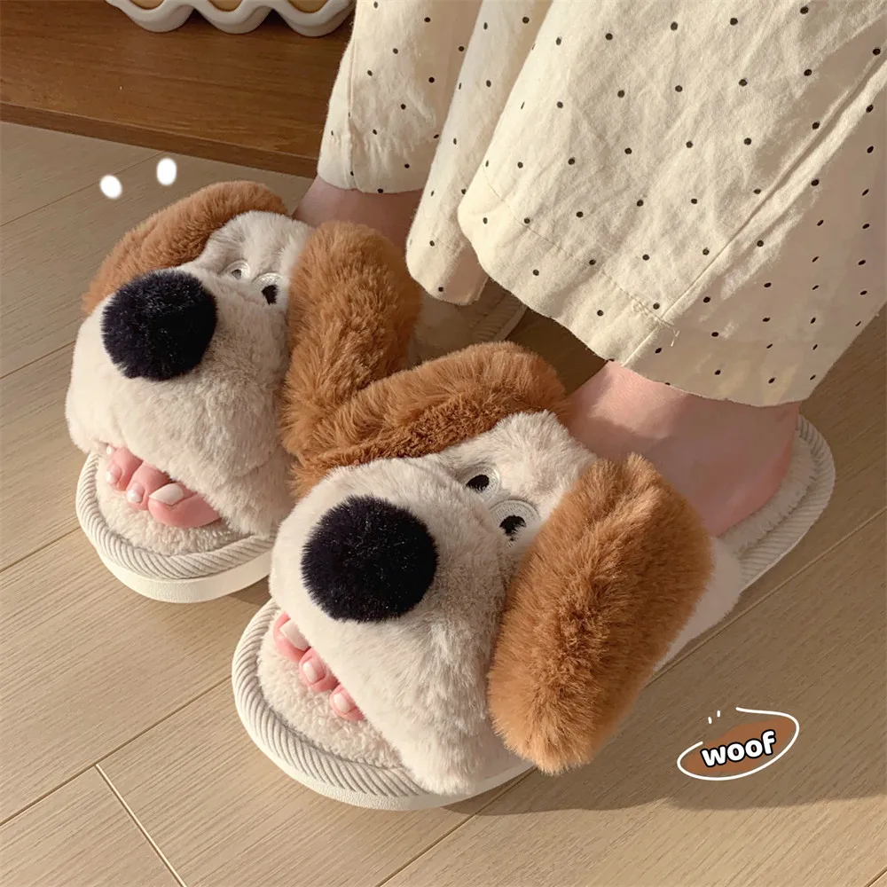 Zapatillas de casa niño estampado perro suaves - imagen 2
