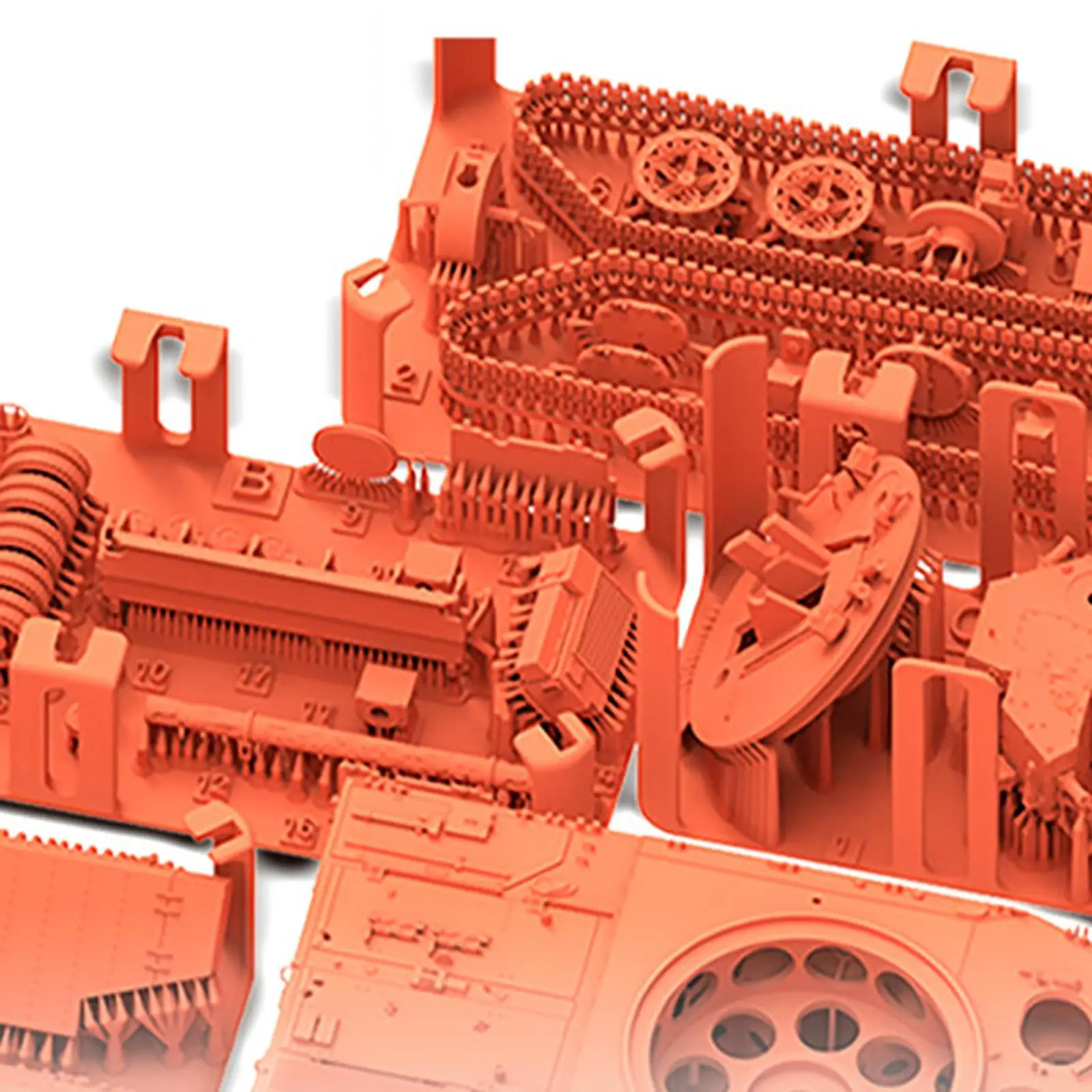 Maqueta de tanque 3D para montar con orugas, modelo infantil - imagen 4
