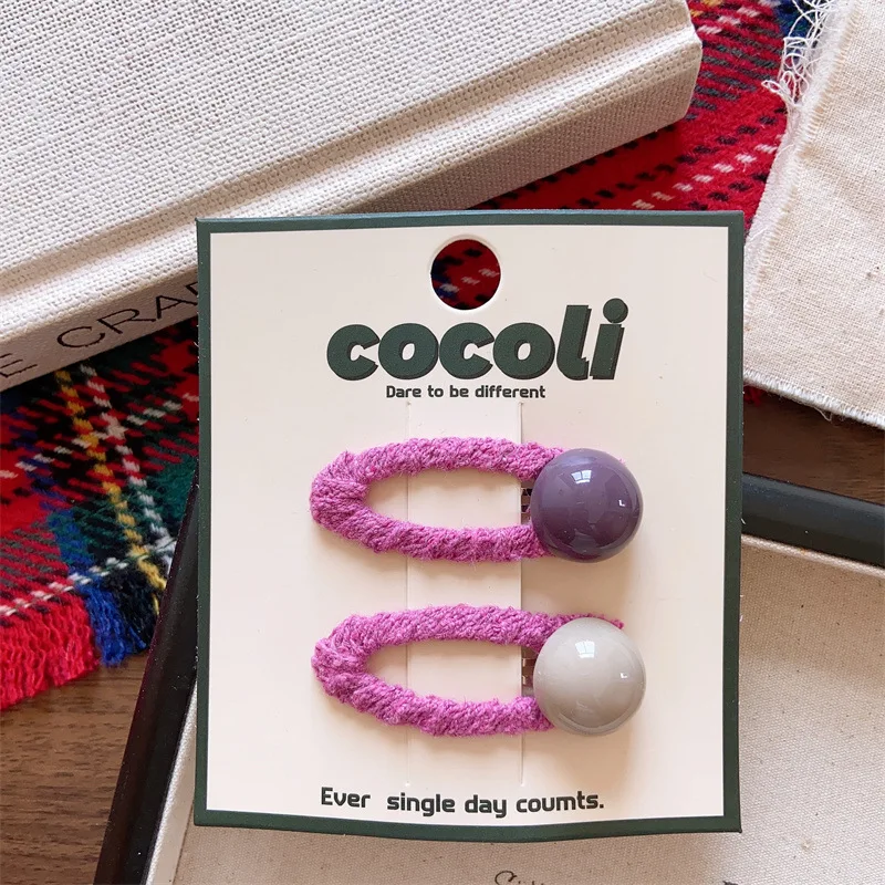 Pinzas para el cabello con cuentas de colores para flequillo - imagen 5