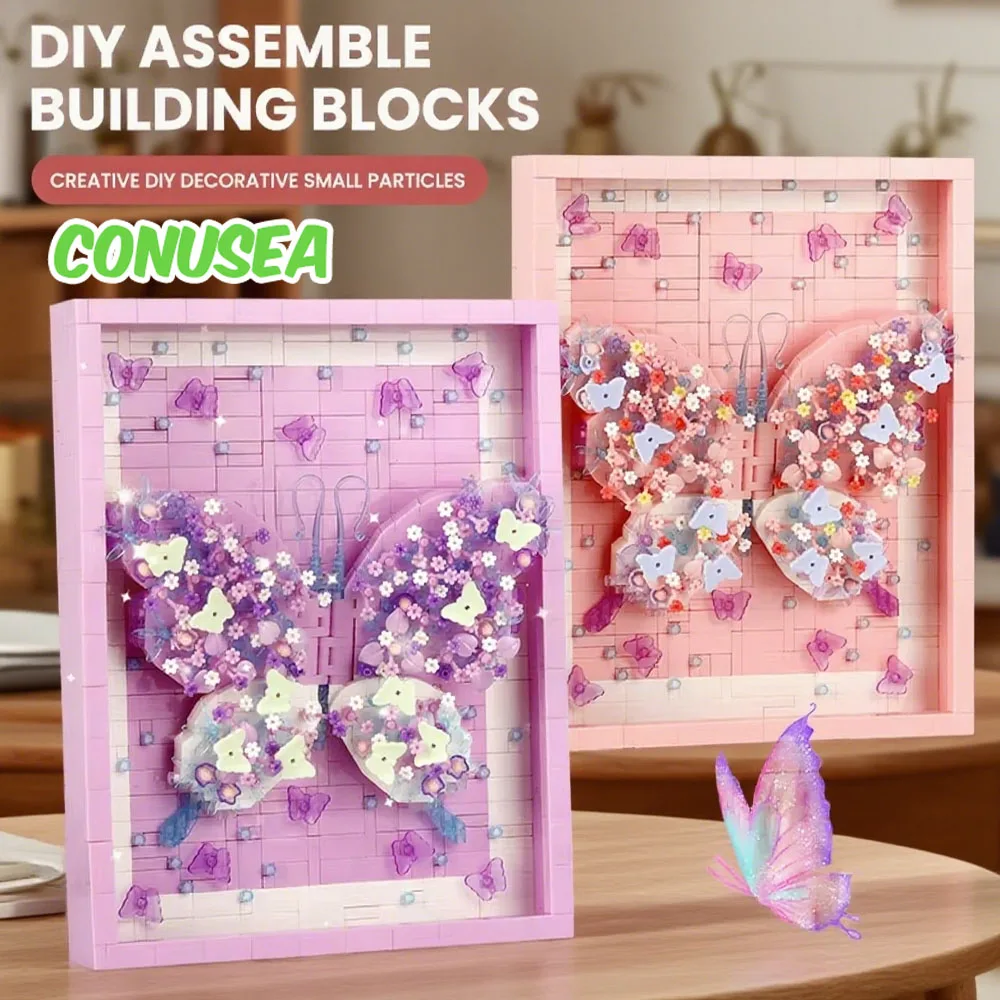 Bloques de construcción micro con mariposas, juguete educativo - imagen 4