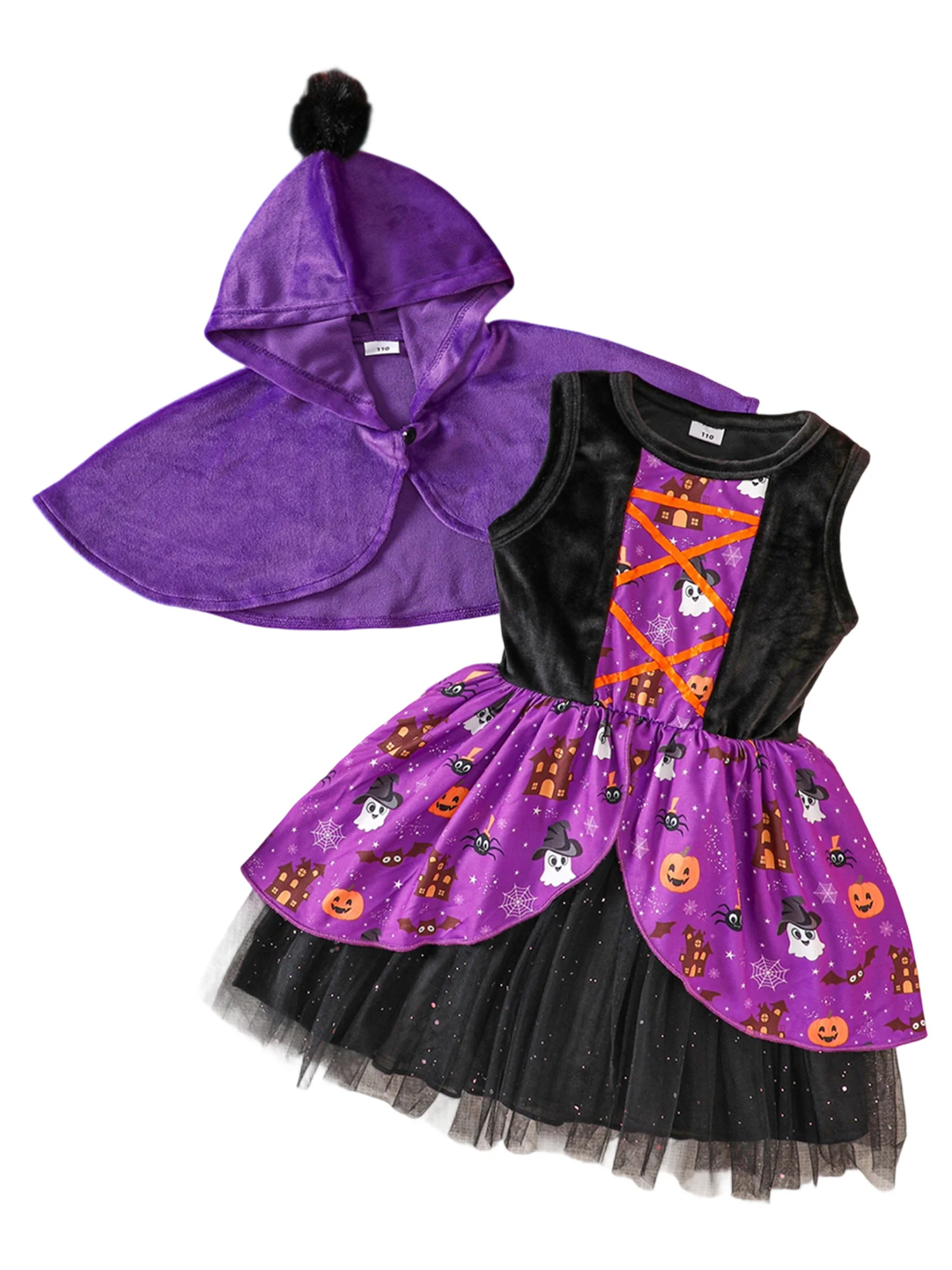 Vestido acampanado con tul y lazo
